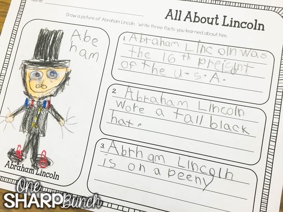 Here’s a great collection of President’s Day activities for kids, including President’s Day crafts, Abraham Lincoln activities, ideas for patriotic math and literacy centers, and FREE George Washington printables!