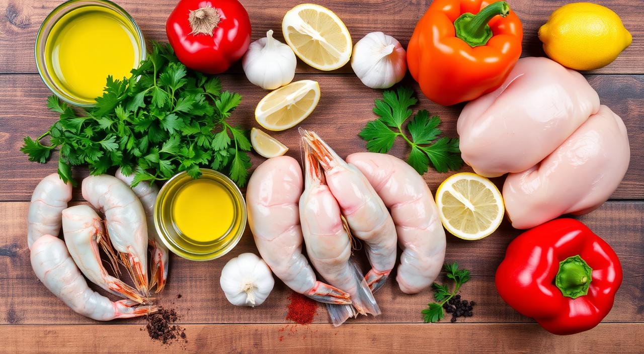 Shrimp and Chicken Ingredients