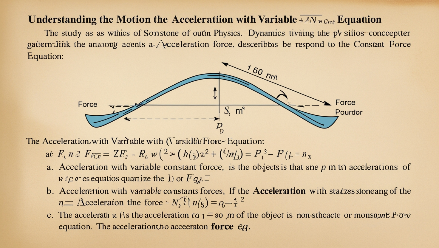  Acceleration with Variable Force Equation