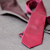 RED PLAIN DESIGN MENS TIE