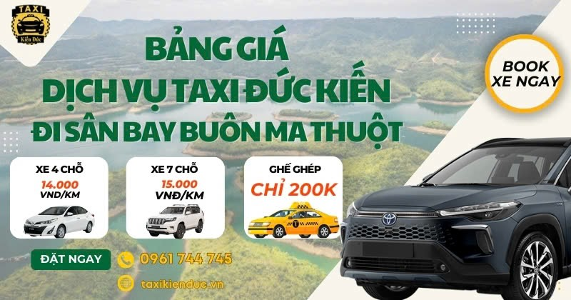 Các dịch vụ taxi khác tại Kiến Đức