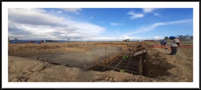 Installation of Forms Grinding-Foundation (CNW Group/TVI Pacific Inc.)