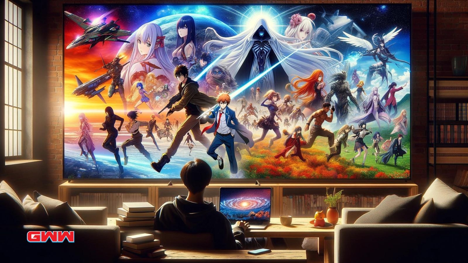 A wide background image illustrating the concept of 9Anime