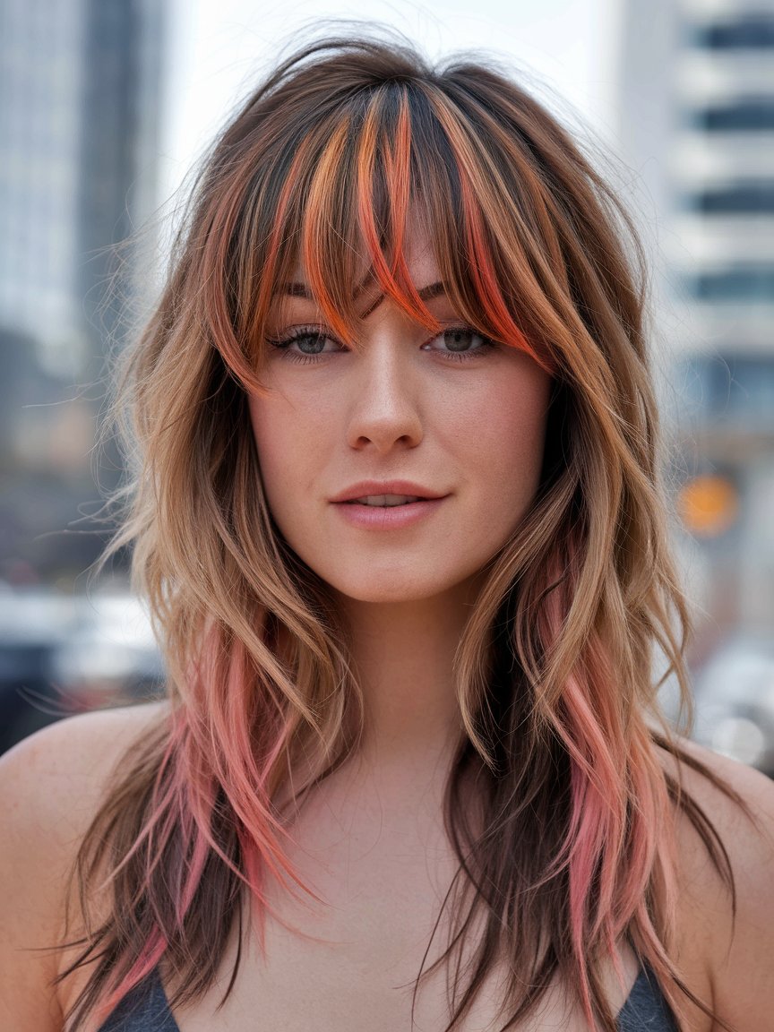 14. Highlighted Layers with See-Through Bangs