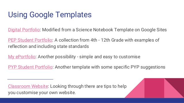 exemples de sites google