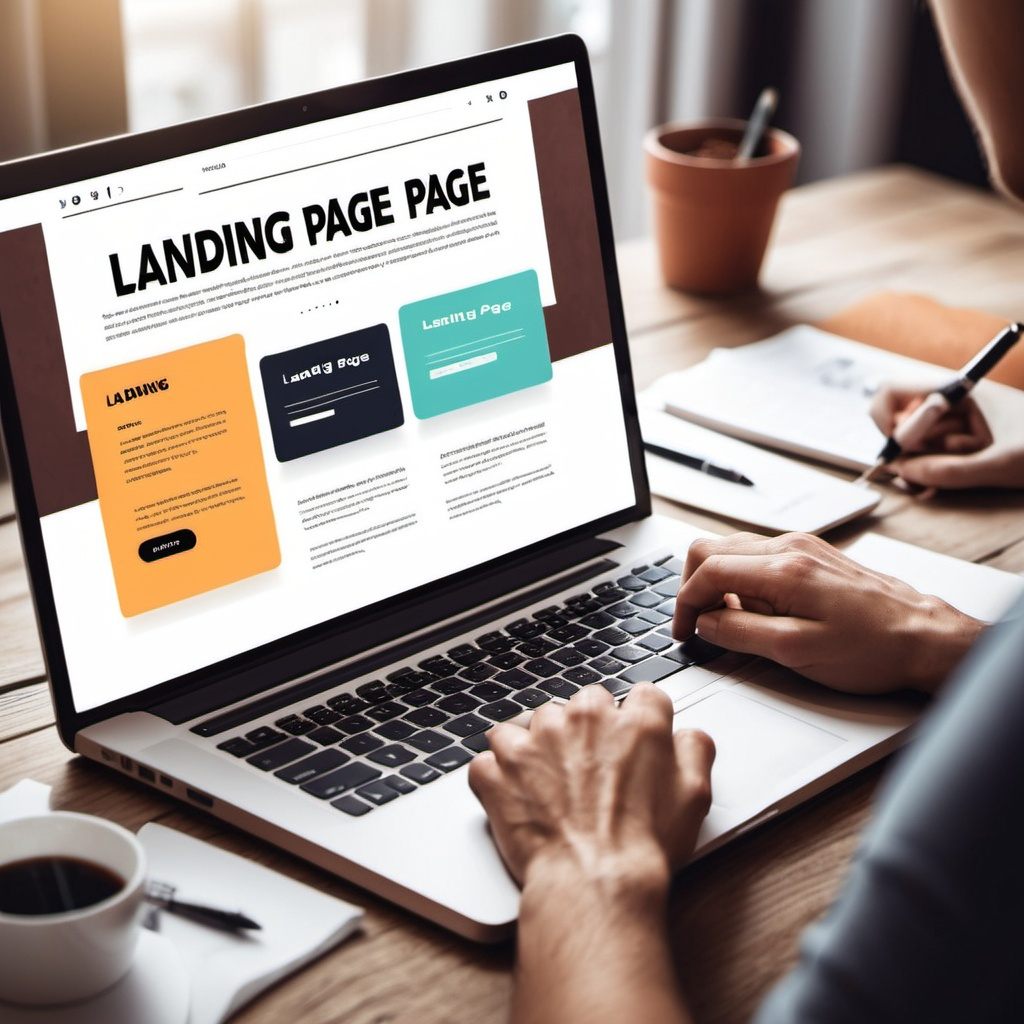 image of a landing page