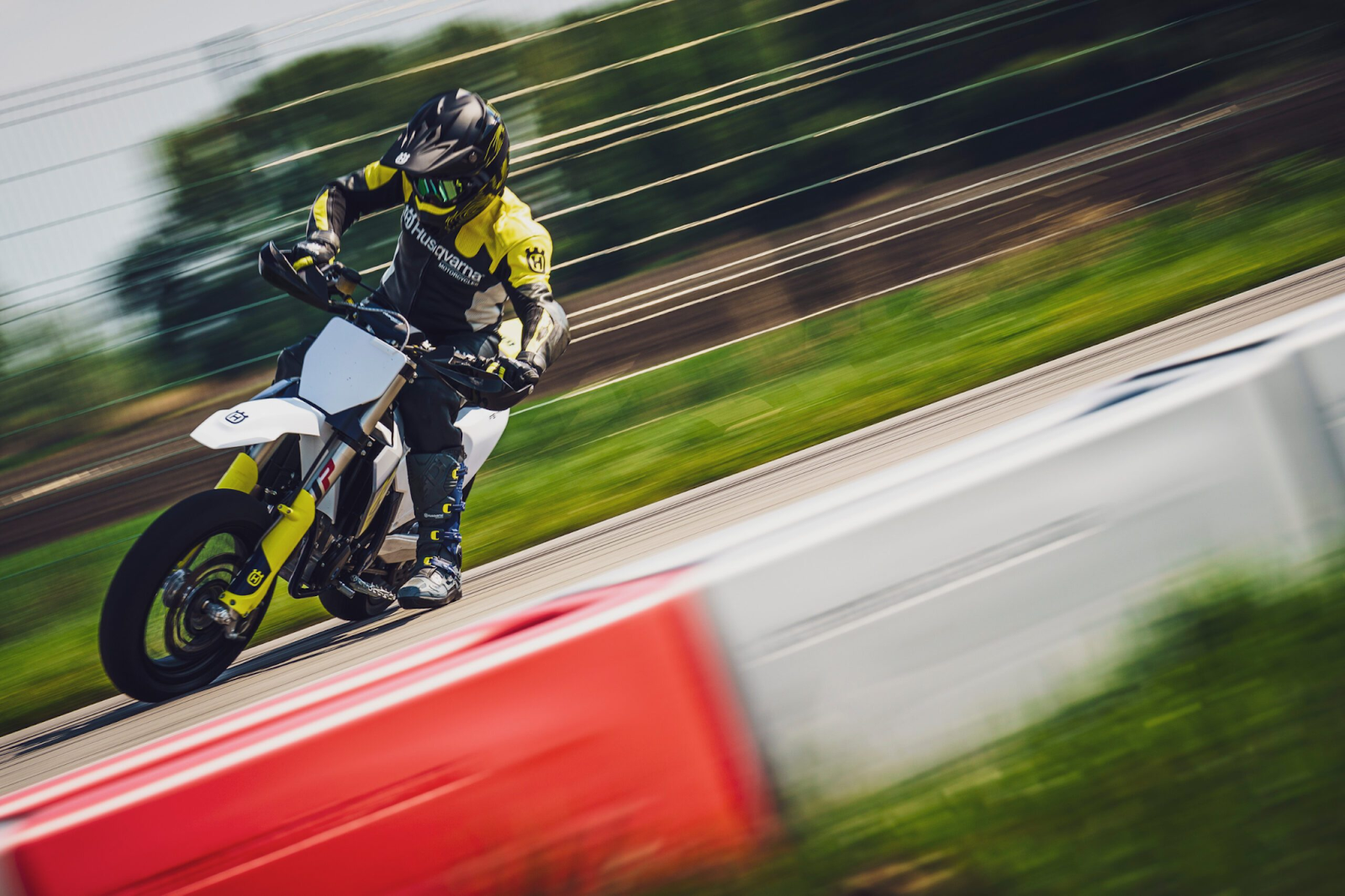 husqvarna 701 Supermoto cornering