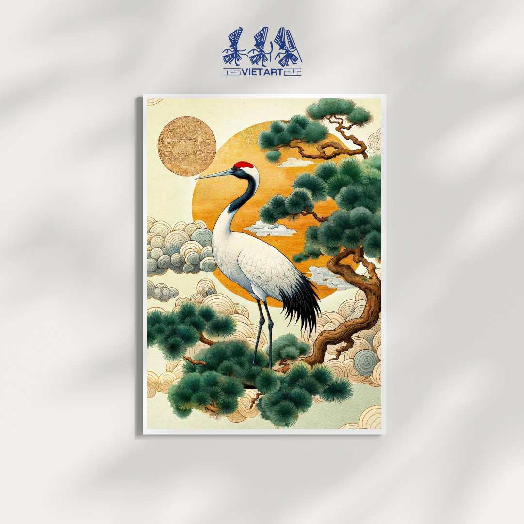 Tranh canvas Chim Hạc