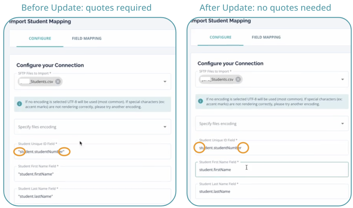 sync service before and after update to schoolmint enroll