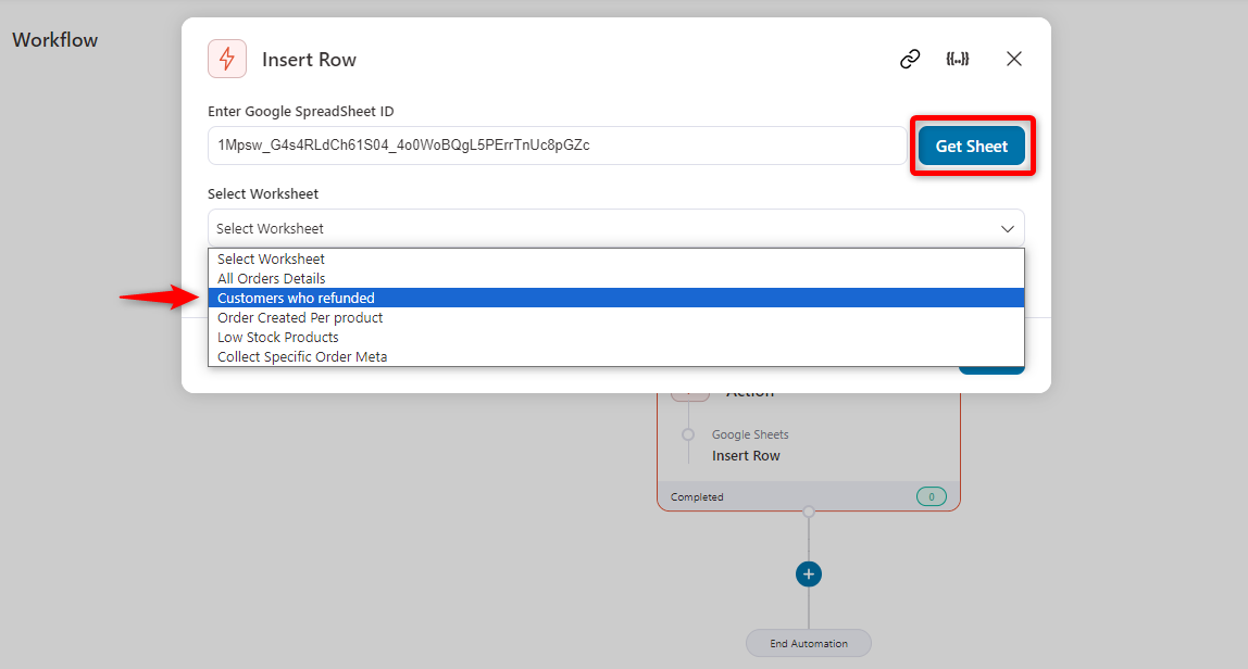 WooCommerce orders to Google Sheets