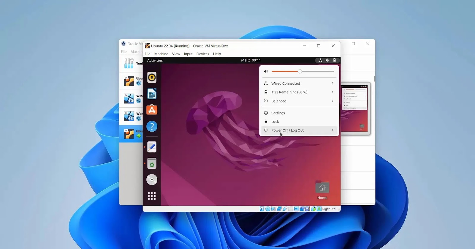 After the guest is added, restart Ubuntu