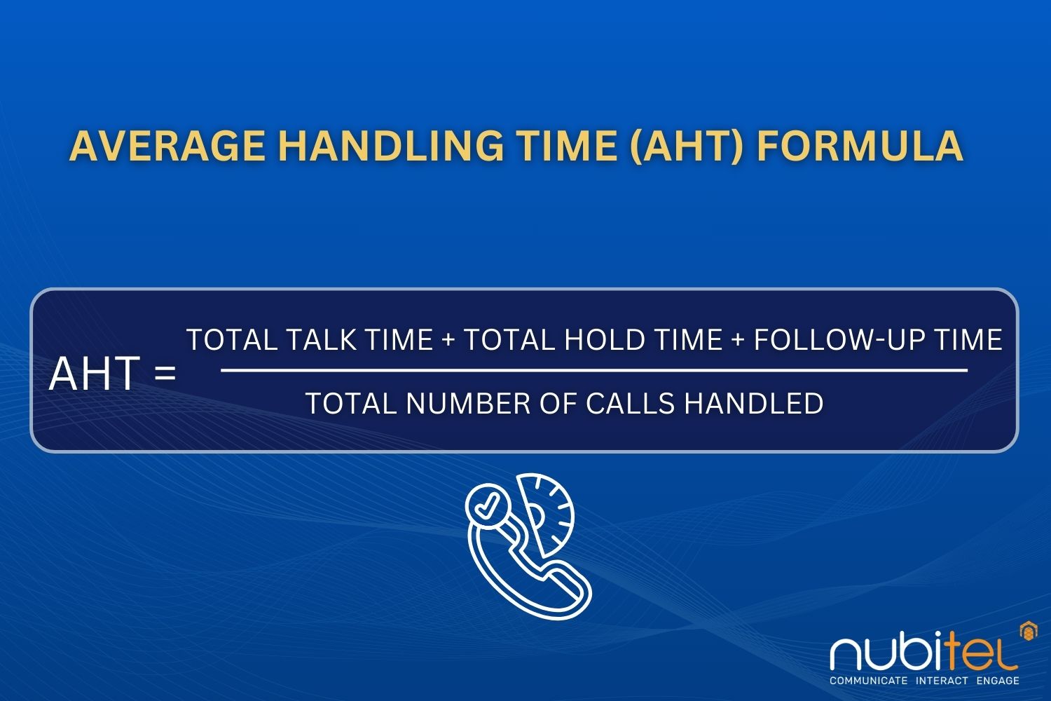 formula for calculating aht call center

