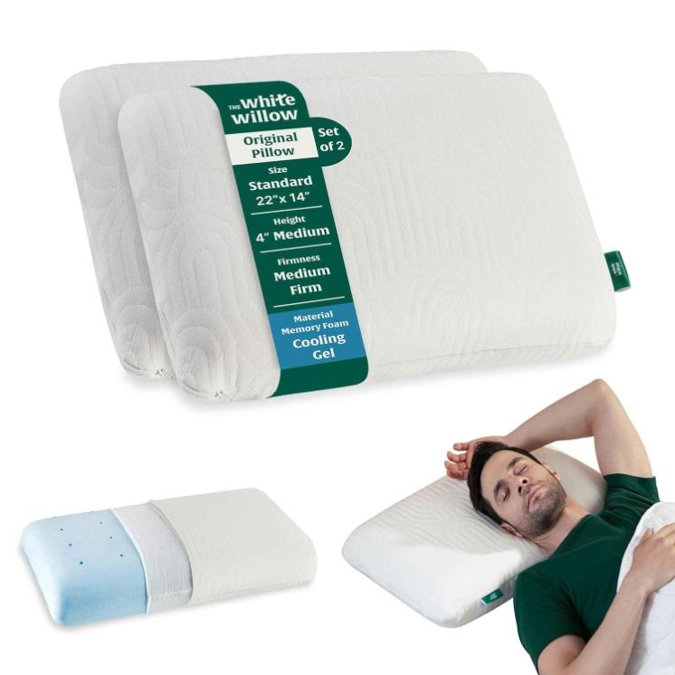 The White Willow Cool Gel Memory Foam Pillow