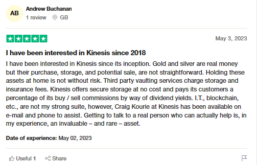 review 2 of Kinesis Money