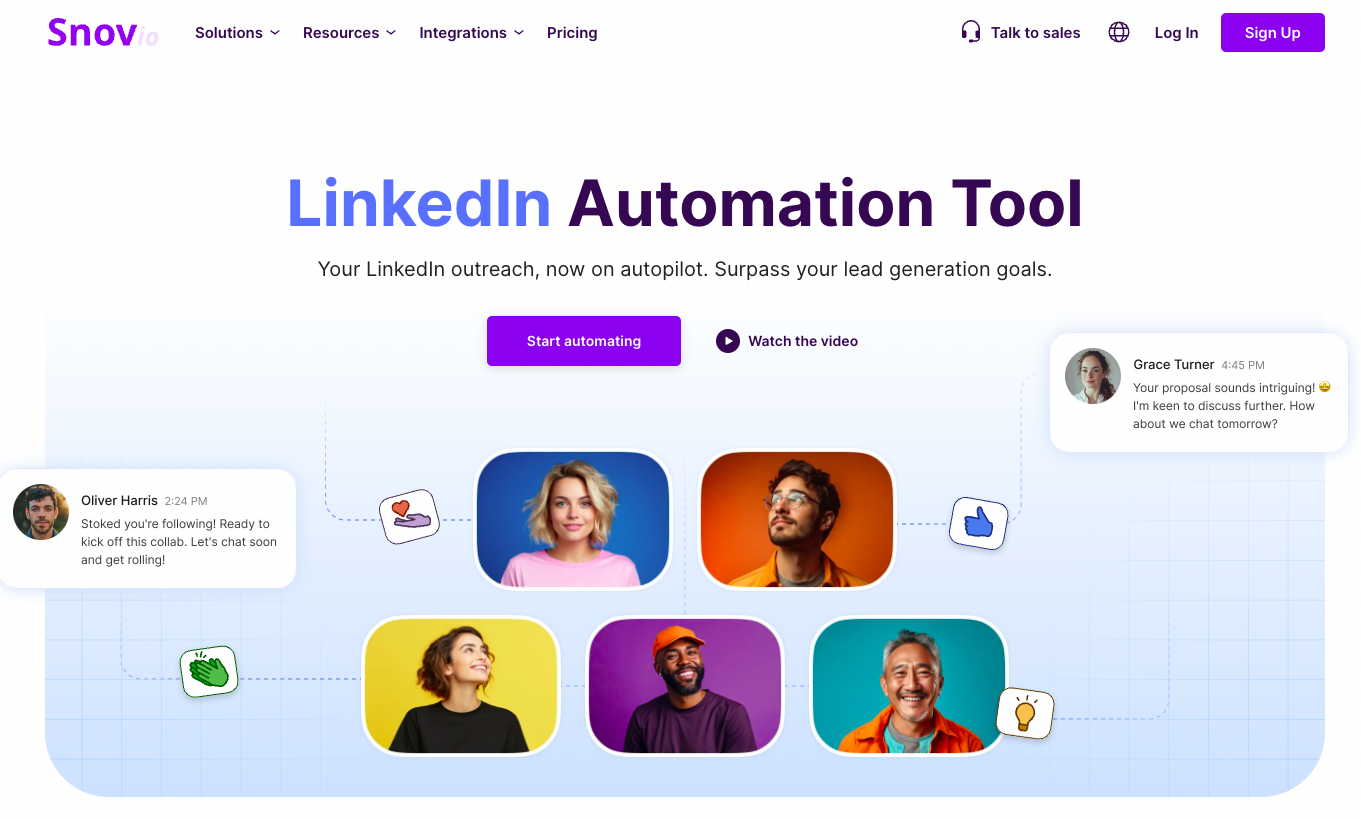 Snov.io LinkedIn Automation puts your outreach on autopilot