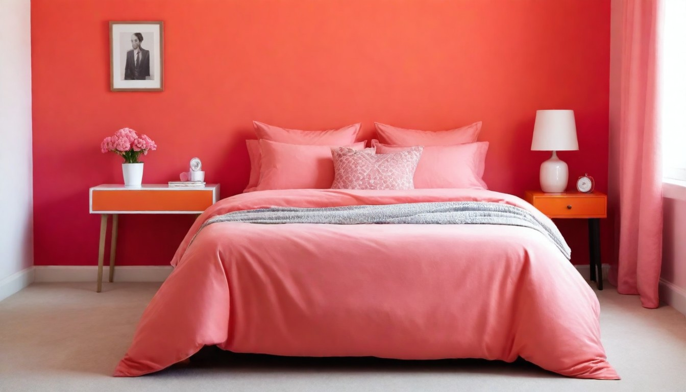 pink colour for bedroom 