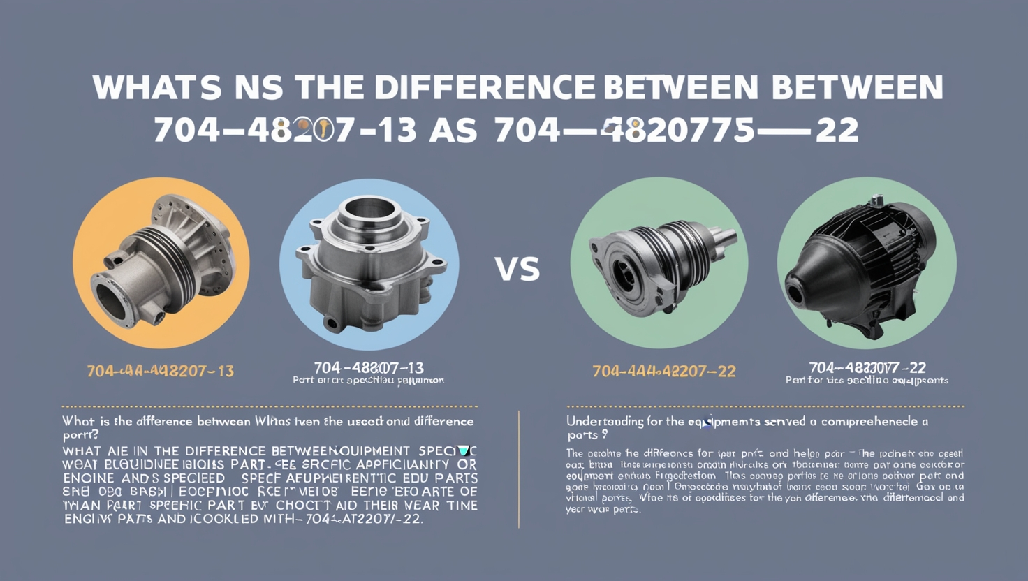 What Is the Difference Between 704-48207-13 and 704-48207-22