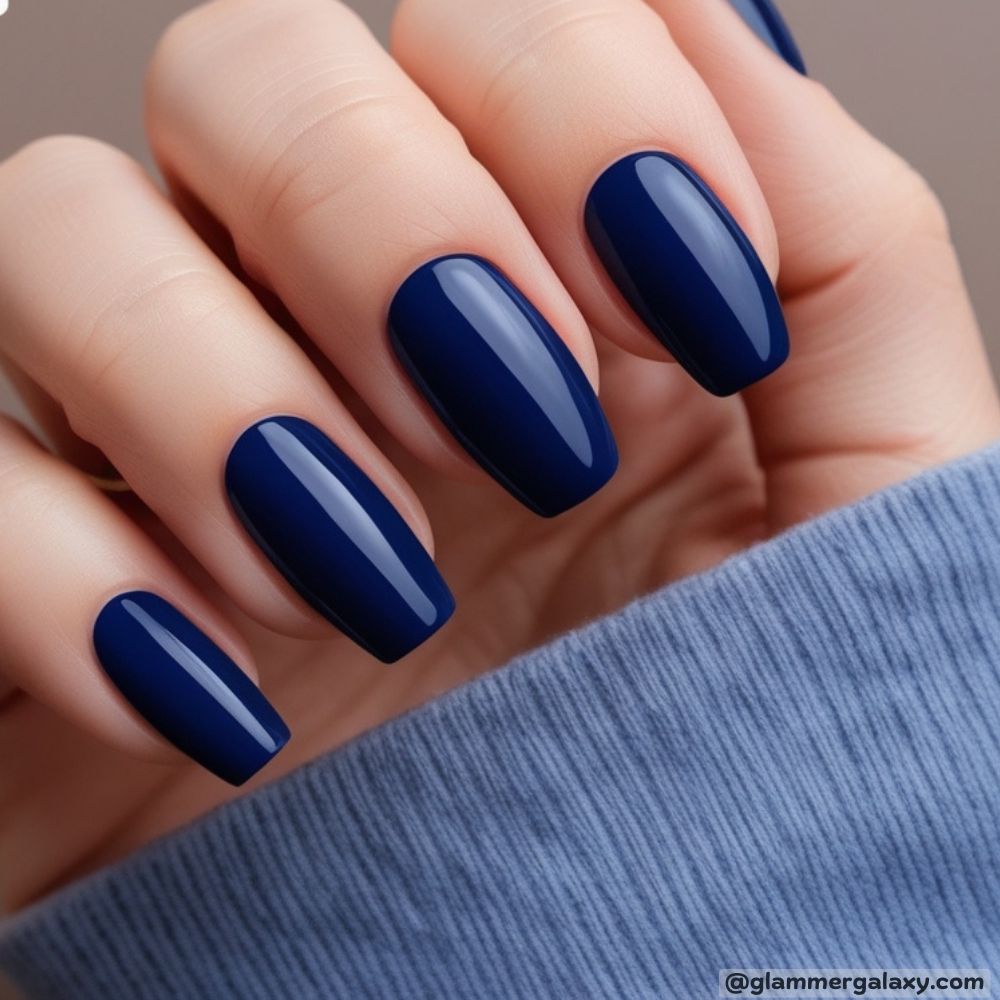 December Nails having Navy Blue Elegance
