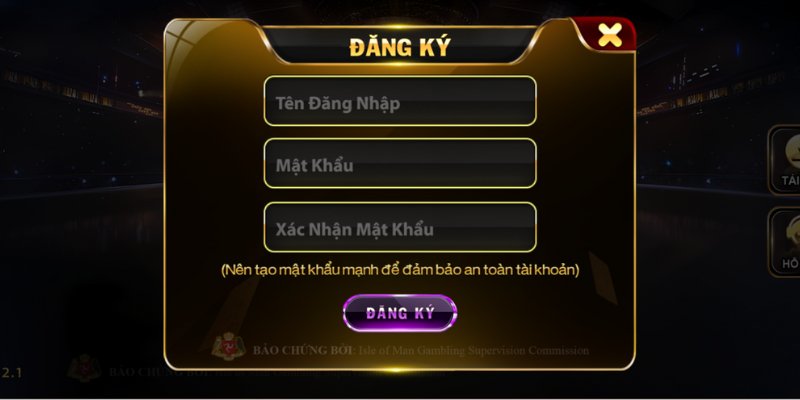 Tại bước này bet thủ cần điền thông tin vào biểu mẫu