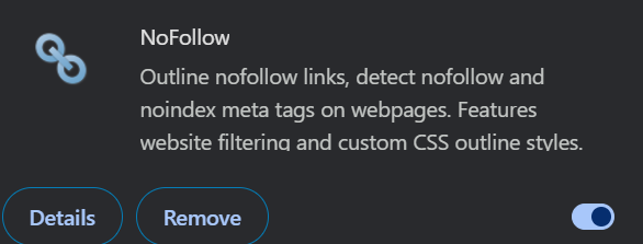 NoFollow Google Chrome extension