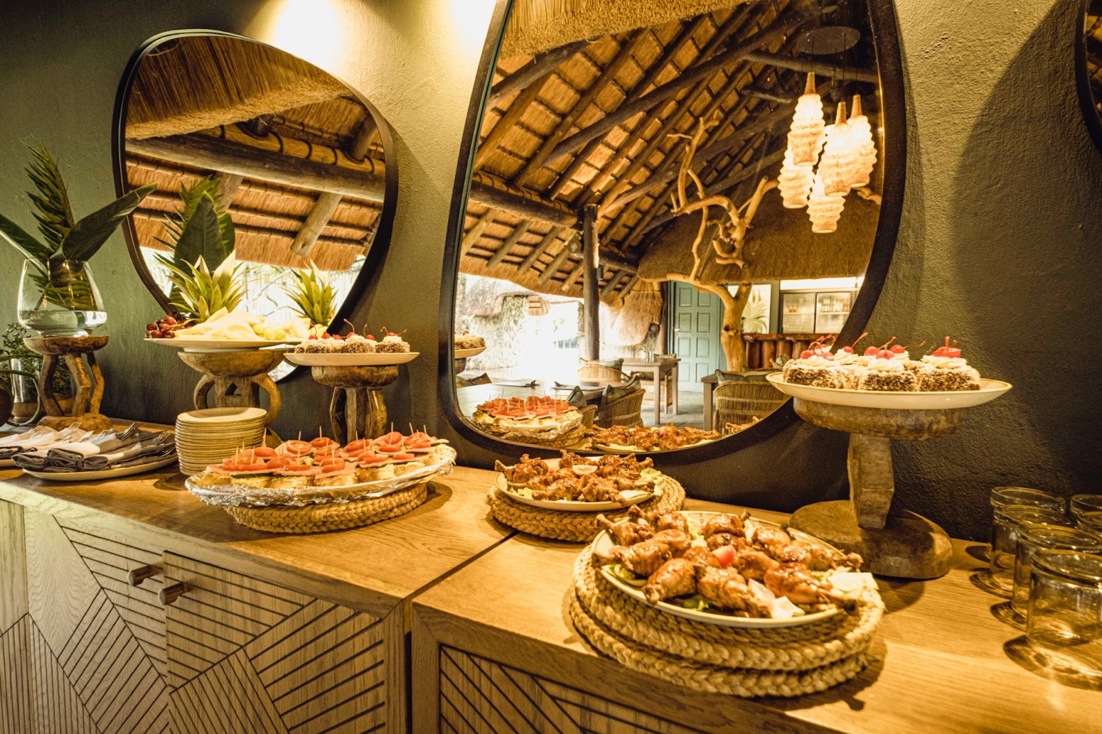 Experiencing lunch experience at Rhino River Lodge 