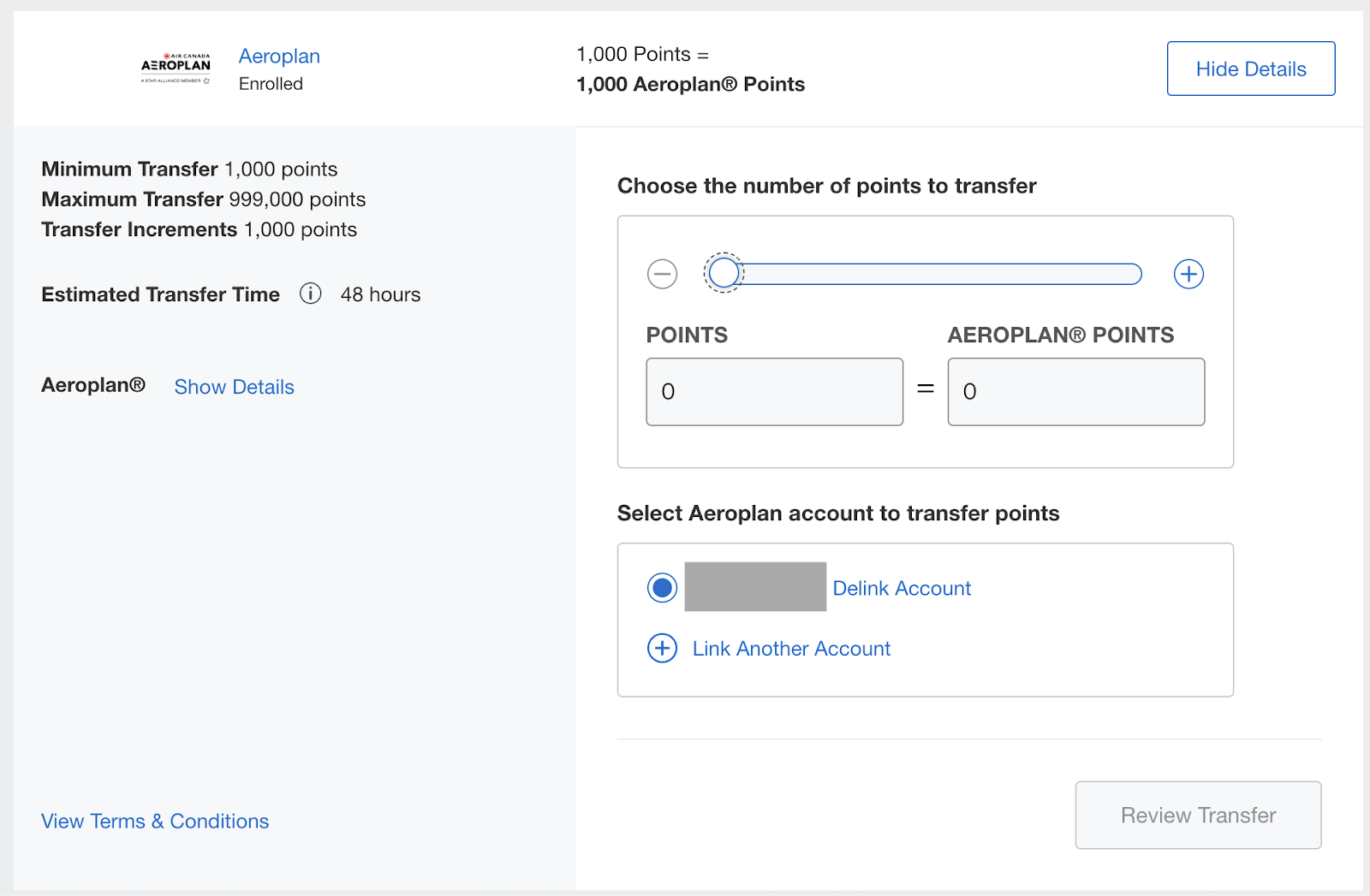 transferring points via Amex