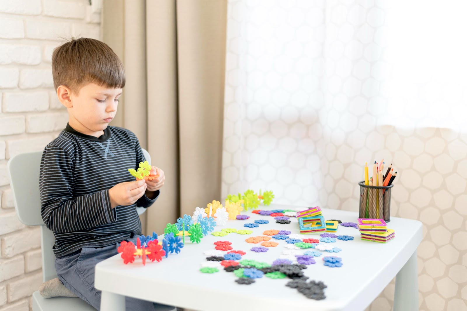 a kid having motor skills 