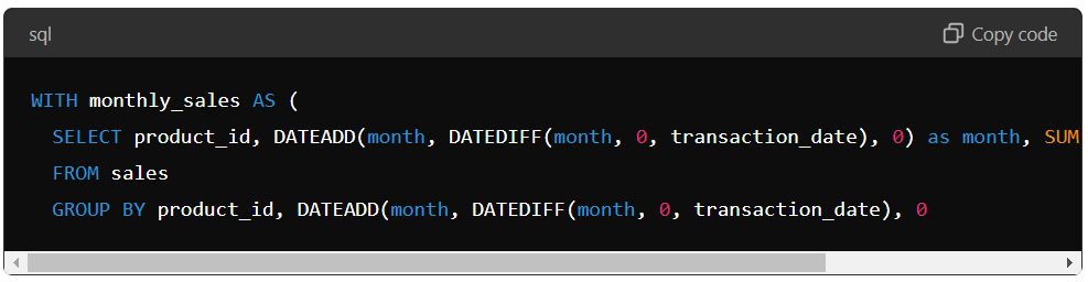 SQL query for using CTEs Part 1.