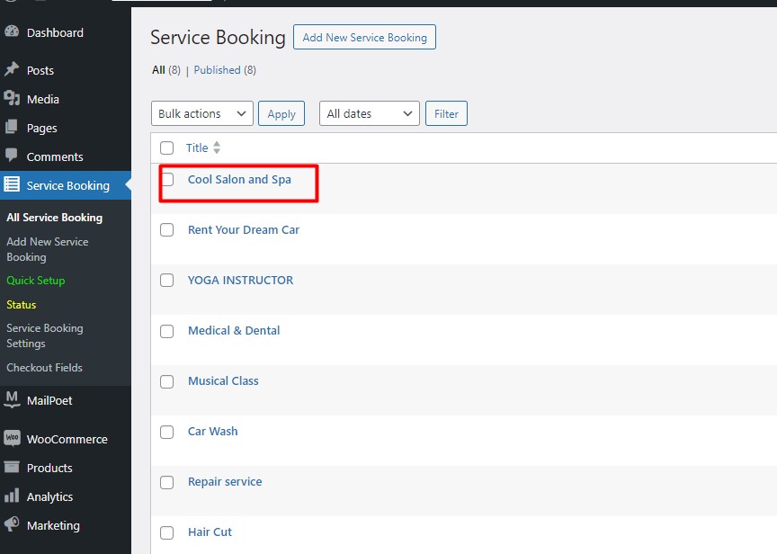 How to Make Salon website using WordPress Salon Booking Plugin 15