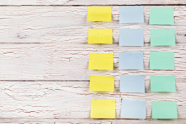 different colours of sticky notes are used which can help in planning the medical leaves much easier