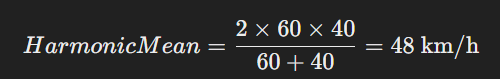 Calculating the harmonic mean