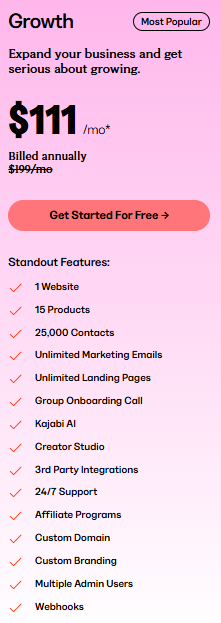 Kajabi Growth Plan