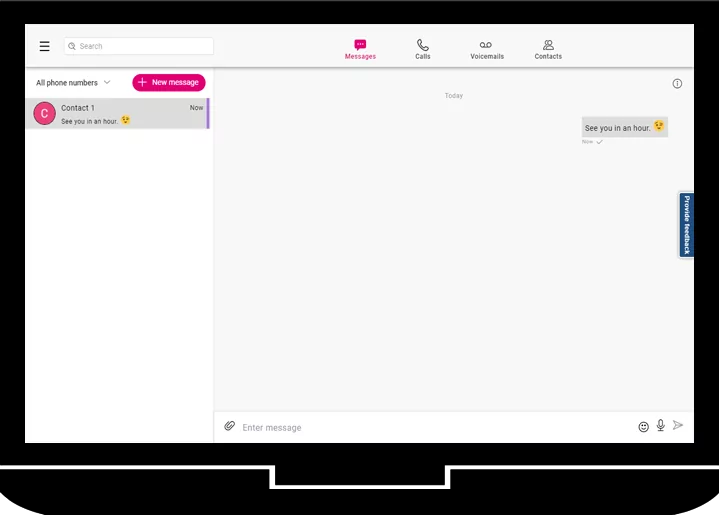 Sending texts from a carrier’s website