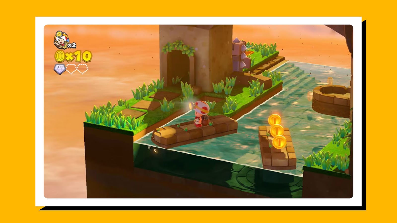 Screenshot of the game Captain Toad: Treasure Tracker in action