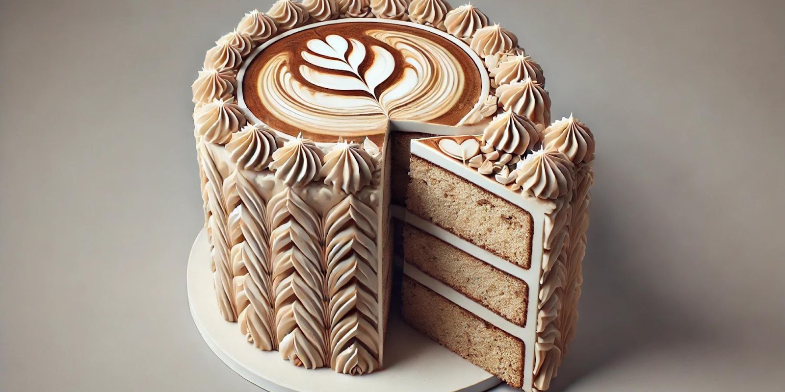 Latte Art-Inspired Cake