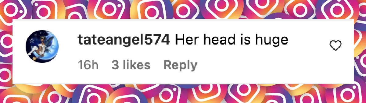 A user comment on Lily-Rose Depp, dated November 18, 2024 | Source: Instagram/enews