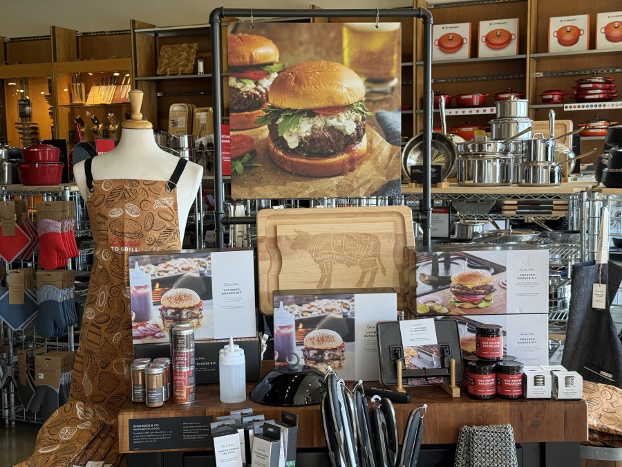 Sur La Table’s burger-themed tools bring the backyard BBQ indoors.