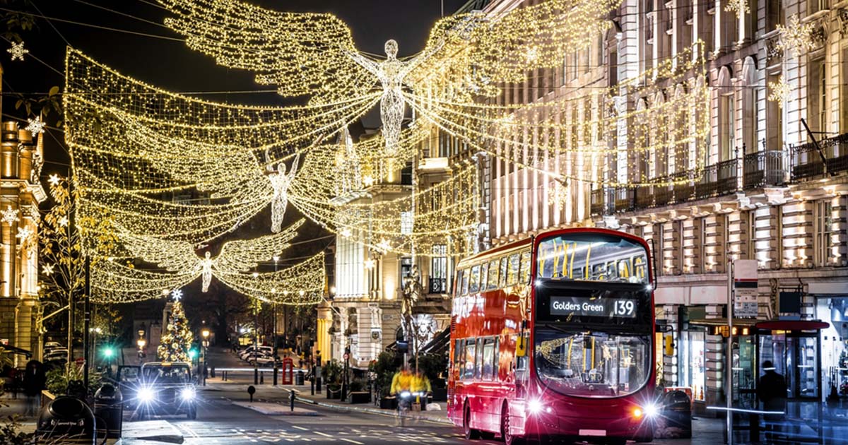 The Christmas Lights in Oxford Street, London