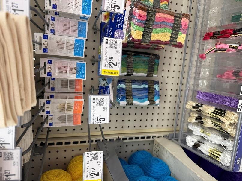 A shelf with yarns and labels

AI-generated content may be incorrect.