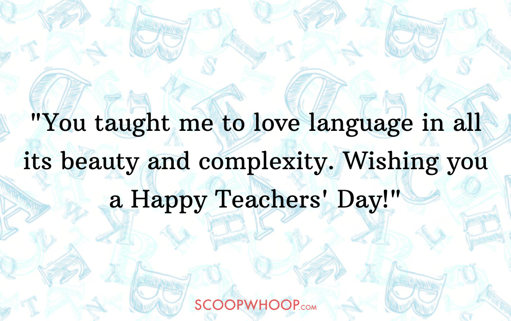 teachers day wishes for english teacher