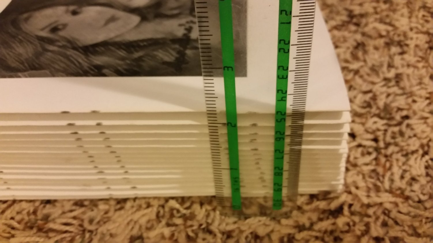 Marking of Elowyn's analina's journal book - coupling inside pages together