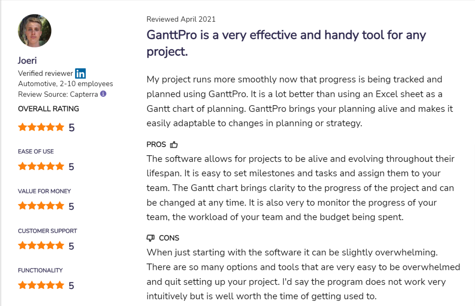 ganttpro review