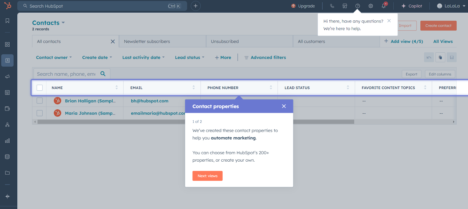 HubSpot: Simple CRM