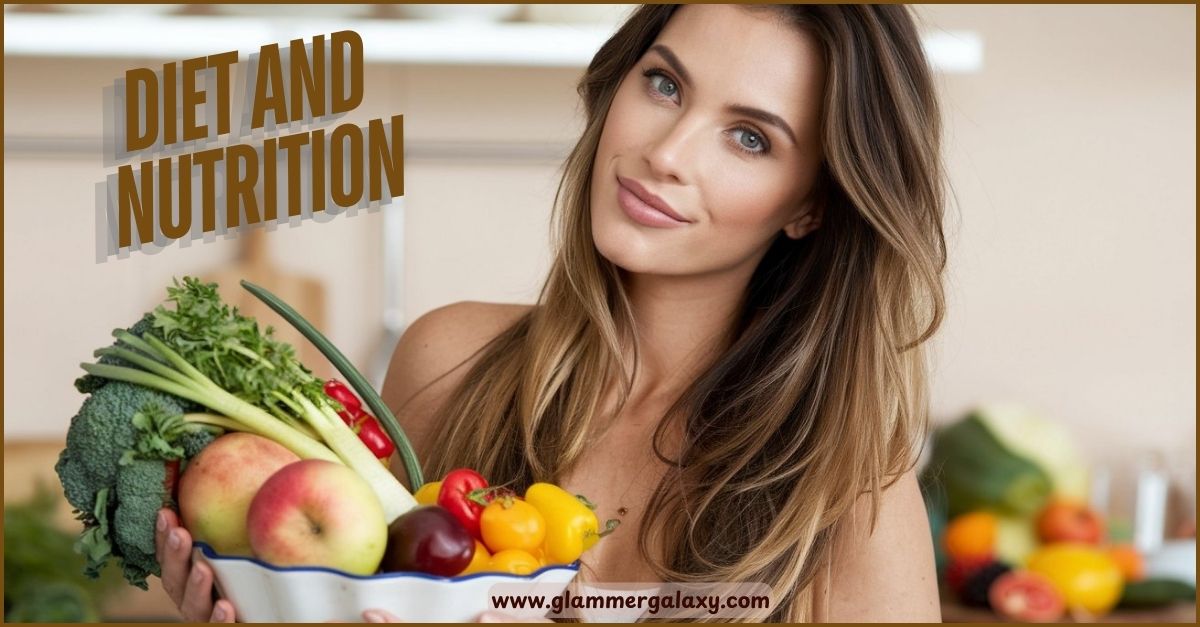 Woman holding bowl of fresh vegetables and fruits