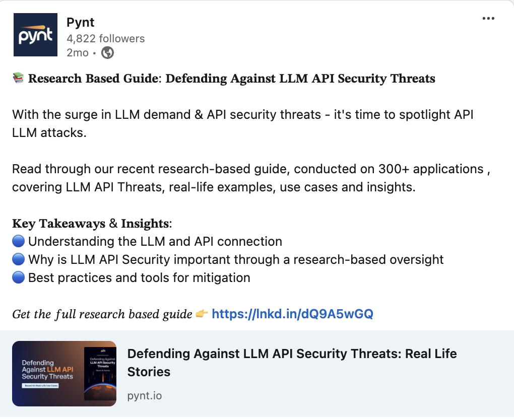  LinkedIn post example