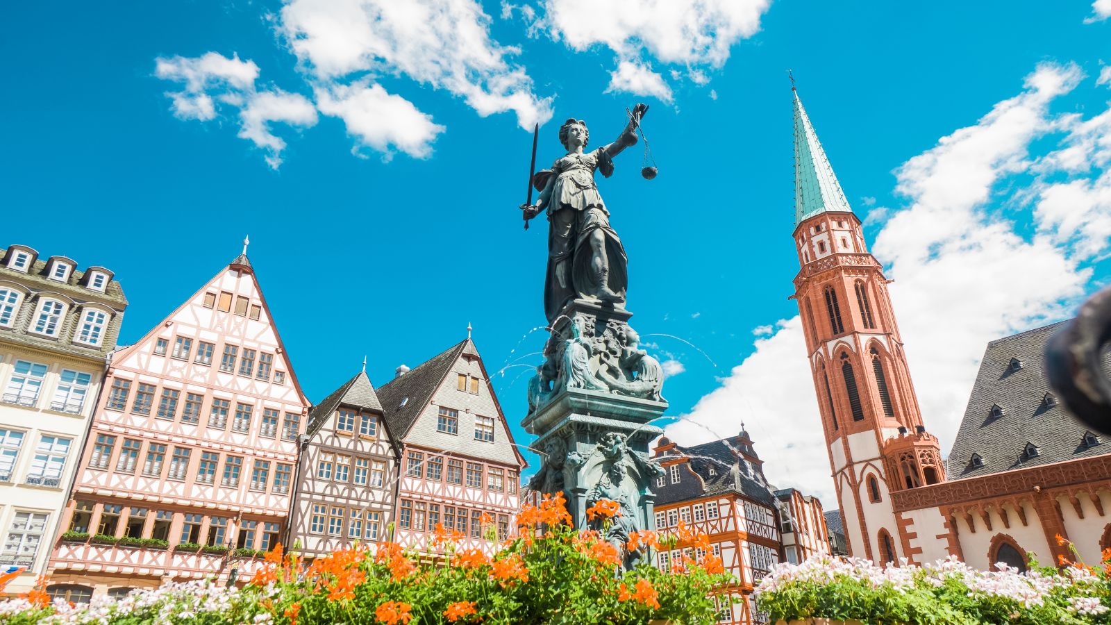 Fountain in Frankfurt, Germany.