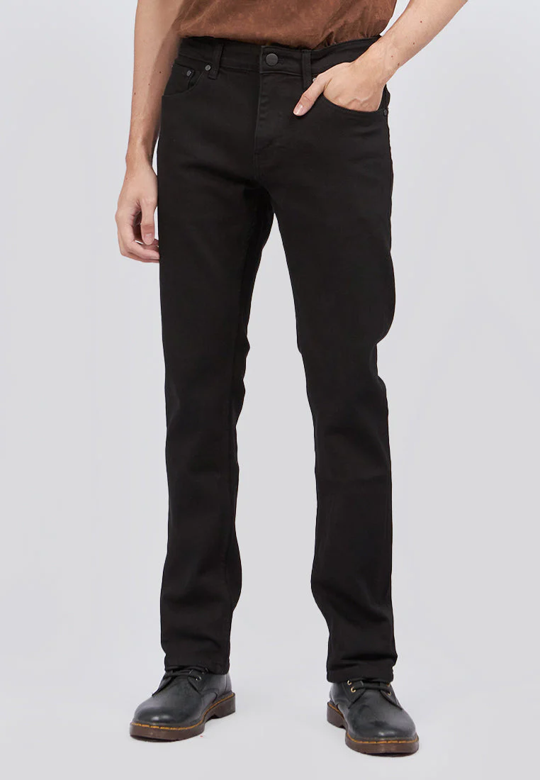 Slim Fit Denim Pants Black