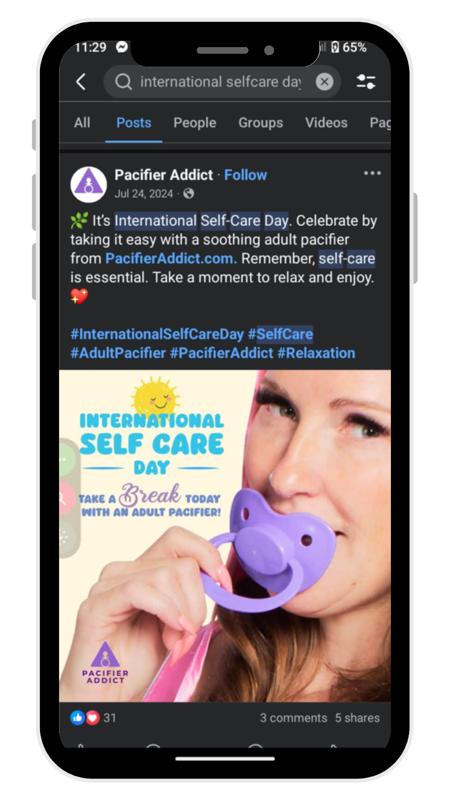July social media holidays: international self-care day