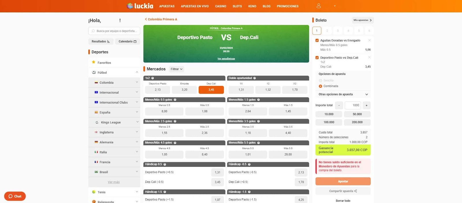 Luckia apuesta 3