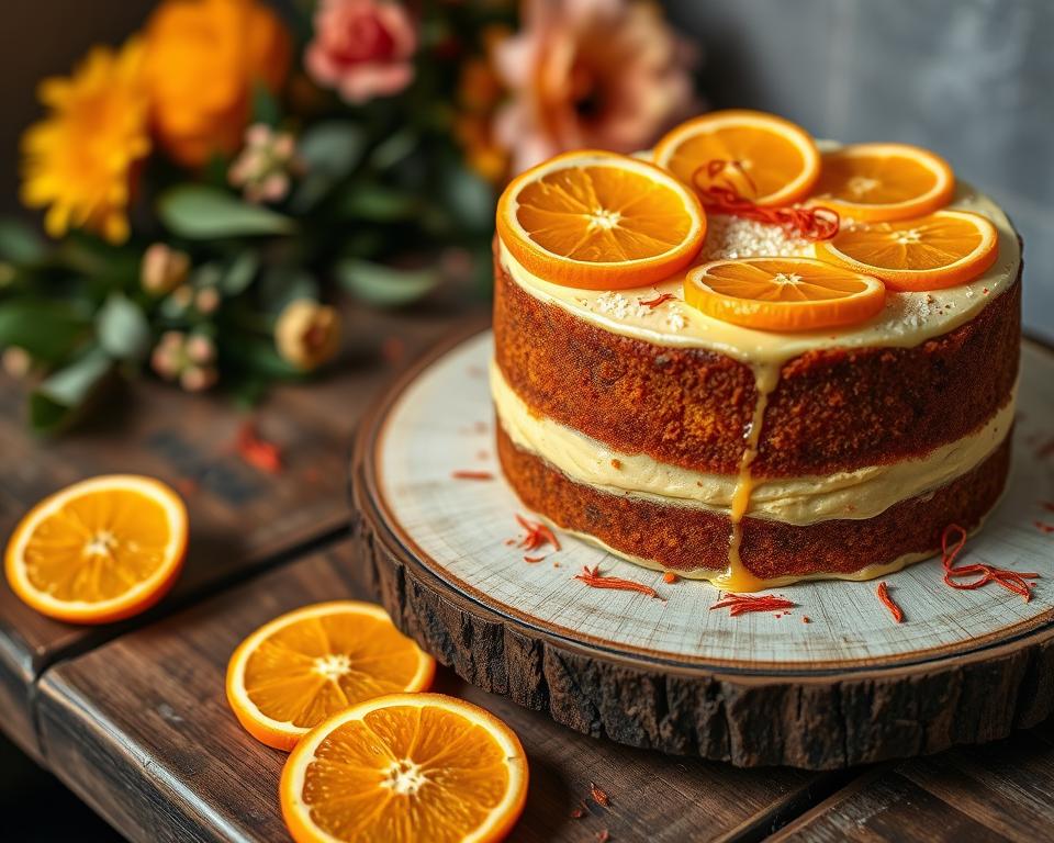 saffron orange cake